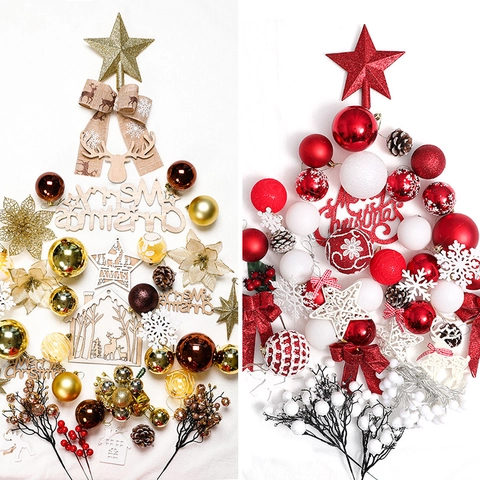 Ornements De Sapin De Noël Décorations Suspendues En Plastique Bois DIY Décor De Fête Étoile Nœud Boule Flocon De Neige