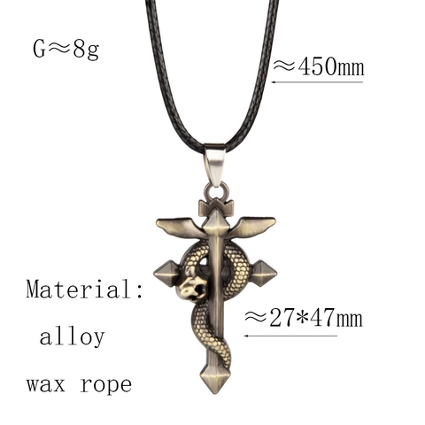 Collana Con Pendente A Croce Avvolta Da Serpente Gotico Gioielli In Lega Vintage Con Corda Di Cera Per Uomini