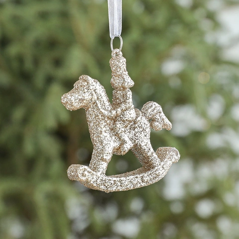 Christmas Hanging Ornaments Glitter Plastic Reindeer Santa Snowflake Shapes Festive Tree Decor Party Holiday Supplies