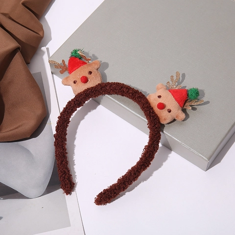 Cerchietto Natalizio Simpatiche Corna Di Renna Babbo Natale Pupazzo Di Neve Peluche Fascia Per Capelli Festa In Costume