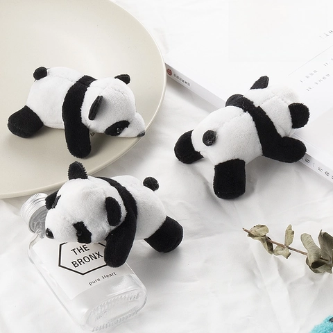 Cute Panda Plush Brooch Soft Stuffed Animal Pin For Clothing Backpack Decoration Cartoon Style Accessory Women Kids