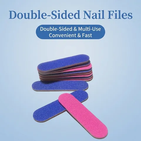 Double Sided Professional Nail Files Wood Emery Boards Grinding Sanding Polishing Tools For Natural Acrylic Nails Home Salon