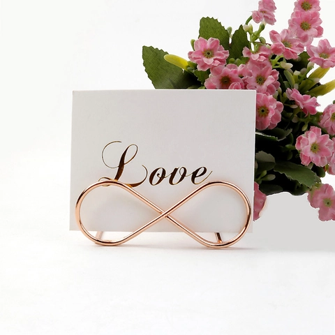Porte Carte De Place Forme Infini Support Numéro De Table Métal Clip Mémo Bureau Mariage Restaurant Décoration Romantique