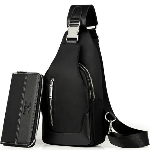 Herren Brusttasche Oxford Tuch Mit USB Ladeanschluss Wasserdicht Umhängetasche Schulter Rucksack Outdoor Freizeit