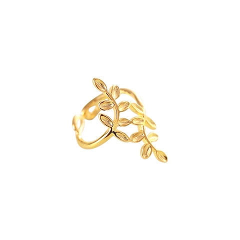 Μοντέρνα Σκουλαρίκια Clip On Ear Cuff με Φύλλα για Γυναίκες 18K Επιχρυσωμένα Ασημένια Χάλκινα Χωρίς Τρύπα Μινιμαλιστικά Κοσμήματα