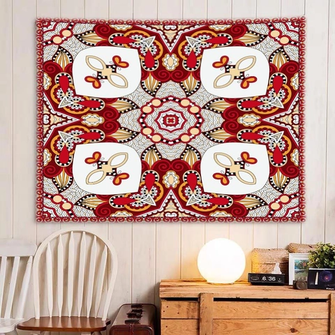 Arazzo Da Parete Poliestere Bohemien Etnico Mandala Paisley Arte Africana Paesaggio Sfondo Tessuto Camera Decorazione