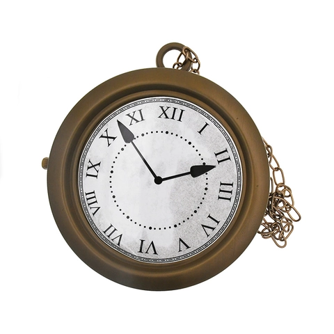 Große Taschenuhr Halskette Und Hasennase Kostüm Requisite Kunststoff Vintage Bronze Halloween Cosplay Zubehör Partys