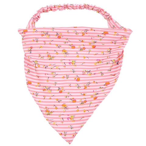 Floral Bedrucktes Dreieckiges Stirnband Gestreiftes Kopftuch Aus Stoff Mit Elastischem Band Für Damen Strand Haar Accessoire