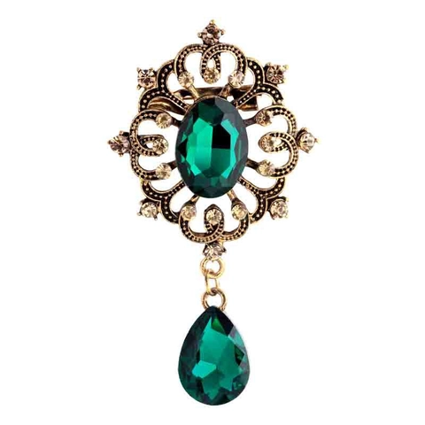 Vintage Alloy Rhinestone Brooch For Women Elegant Flower Leaf Animal Peacock Bee Butterfly Lapel Pin Jewelry Gift Accessory