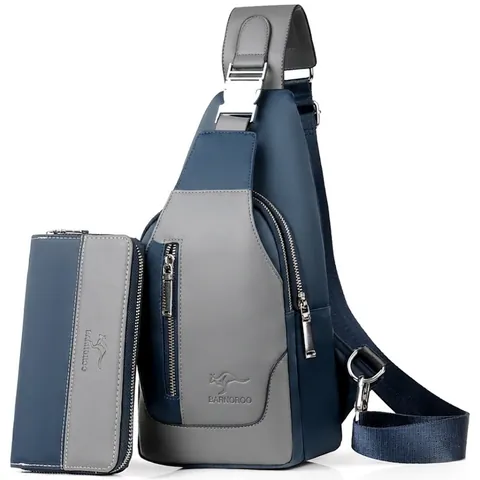 Herren Brusttasche Oxford Tuch Mit USB Ladeanschluss Wasserdicht Umhängetasche Schulter Rucksack Outdoor Freizeit