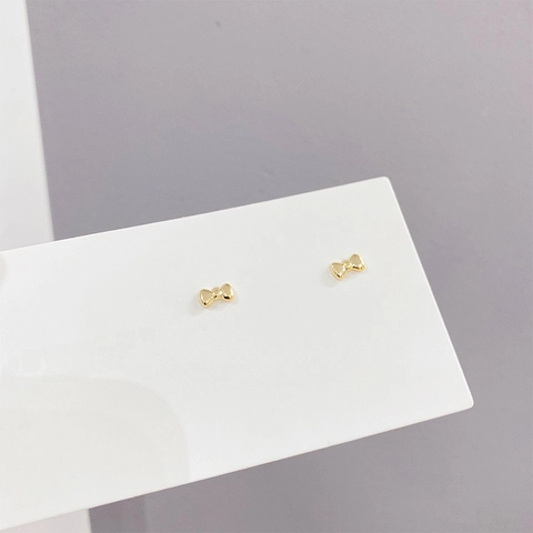 Orecchini in Rame Con Perno in Argento Sterling 925 Per Donna Moda Stile Coreano Orecchini a Bottone a Forma di Fiore Fiocco Cuore Gioielli Regalo