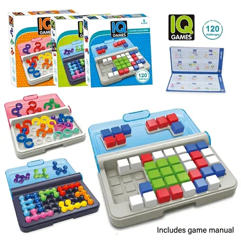IQ Brain Teaser Logisch Puzzelspel Draagbaar Kleurrijk Plastic Educatief Speelgoed Voor Kinderen En Volwassenen