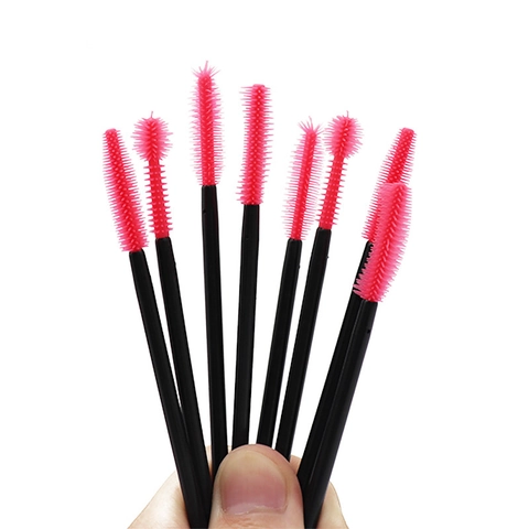 Einweg Silikon Wimpernbürsten Spiral Mascara Bürstchen Makeup Tools Für Augenbrauen Wimpernverlängerung Kunststoffgriff
