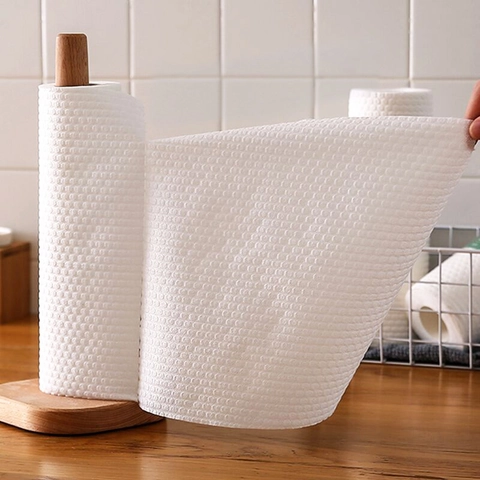 Paño De Limpieza De Cocina Tela No Tejida Desechable Lavable Uso Seco Húmedo Absorbente Eliminación De Aceite Trapos Impresos