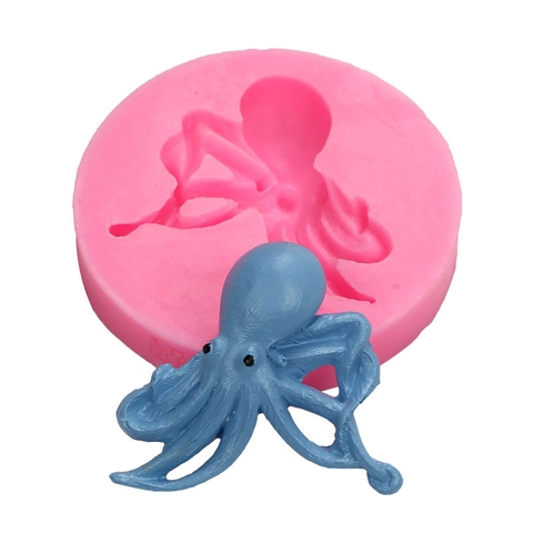 Octopus Schelp Zeewezen Siliconen Vorm DIY Bakgereedschap Voor Fondant Chocolade Taart Decoratie Hars Zeep Maken