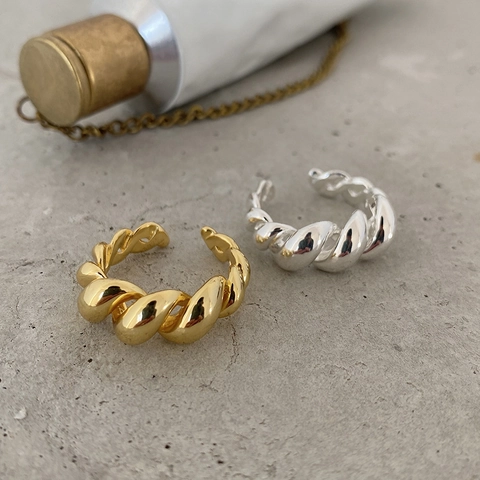 925 Sterling Silber Ring Gedrehtes Seildesign Verstellbar Offenes Band Minimalistischer Schmuck Für Damen