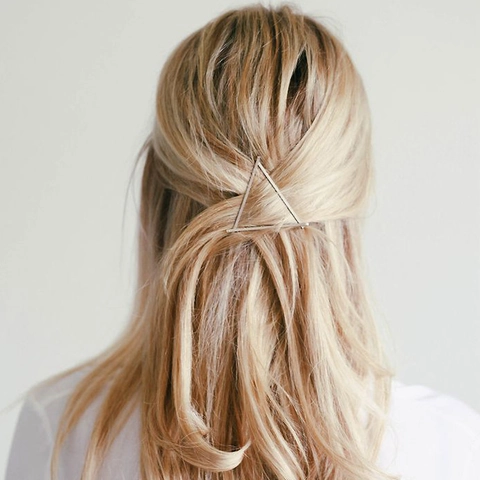 Molletta Per Capelli Geometrica Triangolo Minimalista Forcina In Lega Di Metallo Clip Laterale Per Donne