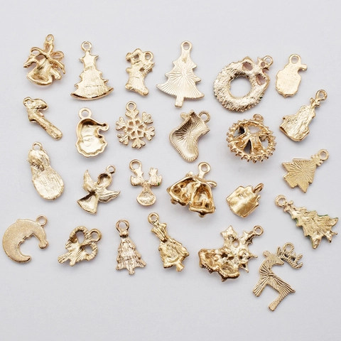 Kerst Emaille Bedels Legering Strass Hangers Voor DIY Sieraden Maken Feestelijke Decoratieve Accessoires