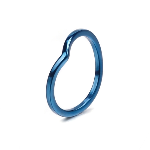Anello Minimalista in Acciaio Inossidabile a Forma di V a Onda per Donna Uomo Moda Semplice Sottile Anelli di Coppia Gioielli Regalo