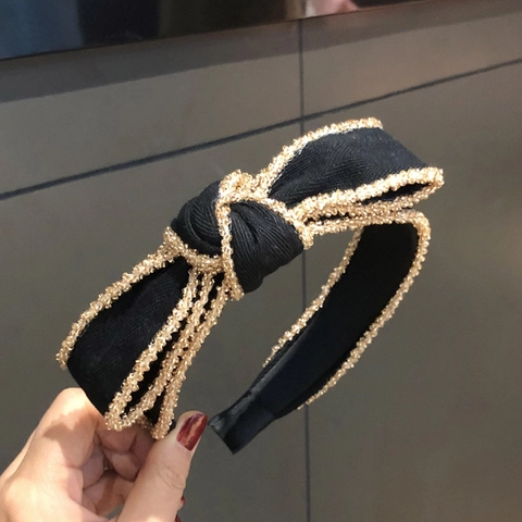 Damen Elegantes Schleife Stirnband Breit Stoff Haarreif Mit Künstlichen Künstliche Perlen Künstliche Perlenbesatz Koreanisches Retro Styling