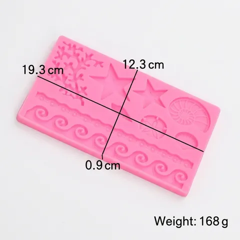 Stampo Per Torte In Silicone Mondo Oceanico Corallo Marino Stella Marina Conchiglia Tappetino Goffratura Fondente Strumento Decorazione