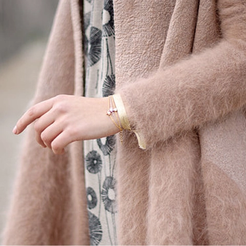 Bracciale con Ciondolo a Stella e Cuore in Lega Minimalista per Donna Semplice Catena a Maglie Regolabile Placcata Oro Argento