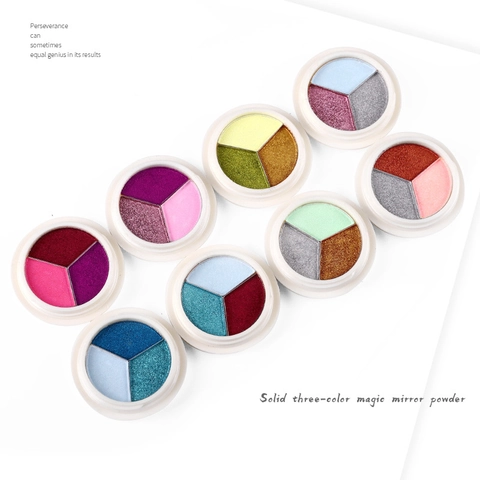 Solid Multi Color Magic Mirror Powder Nail Art Metallic Chrome Effect Laser Holographic Pigment Professional Decoration