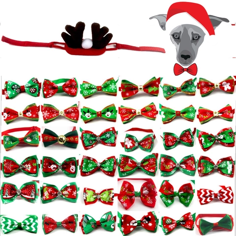 Papillon Di Natale Per Animali Domestici Collare Regolabile In Nastro Di Poliestere Con Motivo A Fiocchi Di Neve Per Gatti