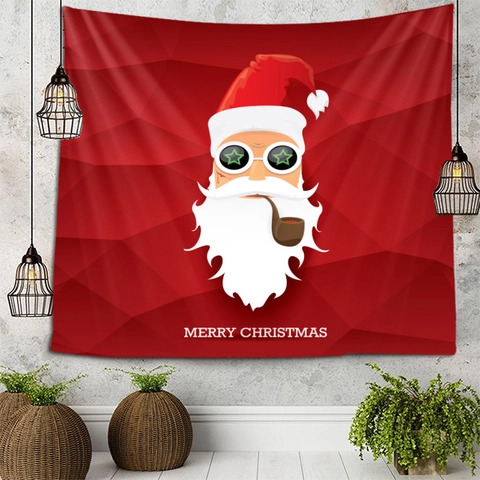 Arazzo Di Natale Babbo Natale Appeso A Parete Tessuto Poliestere Stile Rock Decorazione Natalizia Per Camera Da Letto Soggiorno