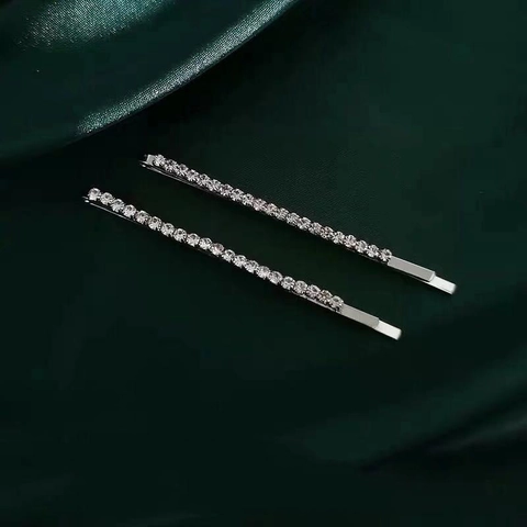 Pasador De Strass Aleación Pinza Para El Pelo Brillante Minimalista Elegante Horquilla De Moda Para Mujeres