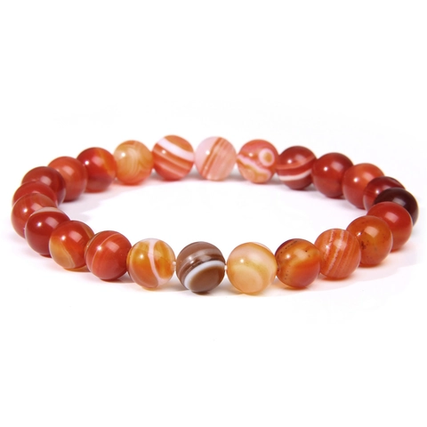Natural Stone Bead Elastic Bracelet Beaded Hand Chain For Men Women Healing Tiger Eye Agate Energy Yoga Bracelet Jewelry Gift