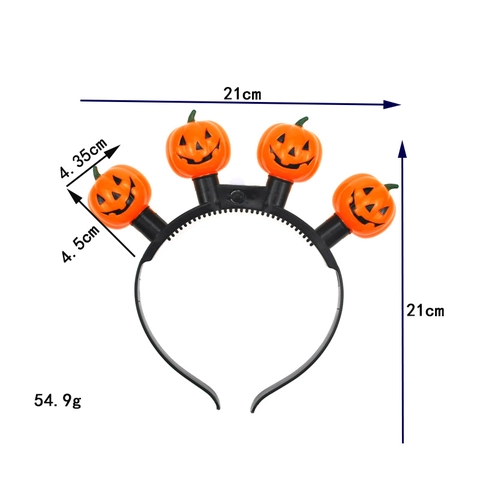 Halloween Leuchtendes LED Stirnband Kunststoff Kürbis Skelett Geist Zuckermais Party Requisiten Cosplay Haarschmuck