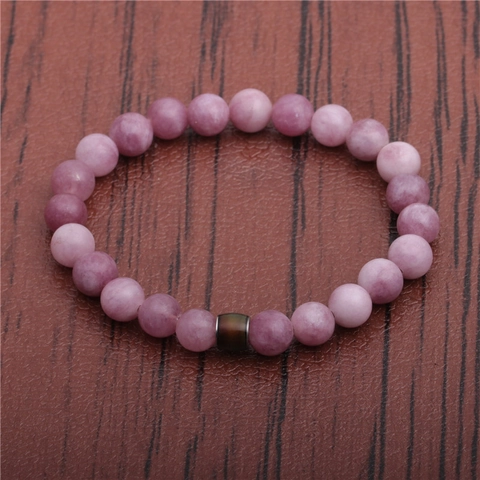 Pulsera De Cuentas De Piedra Natural Sensible A La Temperatura Cambio De Color Joyería Hecha A Mano