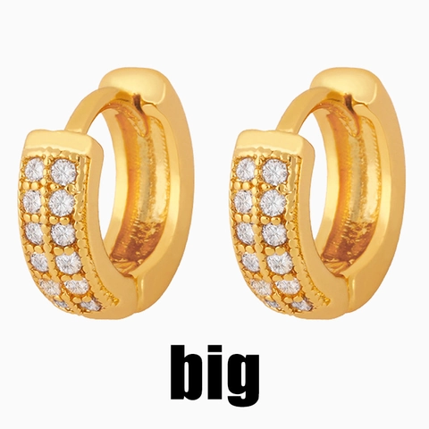 Orecchini Huggie Hoop Placcati Oro Rame Zirconia Cubica Scintillante Minimalista Gioielli Di Moda Per Donne