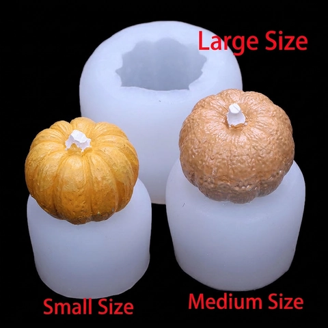 3D Pumpkin Silicone Mold For DIY Candle Soap Making Chocolate Cake Mousse Aromatherapy Fondant Crafting Baking Tool