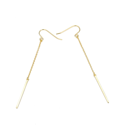 Orecchini a Goccia con Catena Lunga in Acciaio Inossidabile 316L Minimalista Pendente Linea Geometrica per Donna Gioielli di Moda Moderna