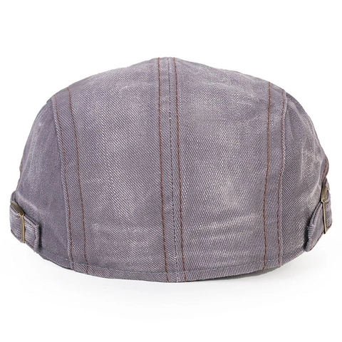 Coppolla Uomo In Cotone Lavato Retro Ivy Cap Con Motivo A Croce Fibbia Regolabile Stile Vintage Britannico