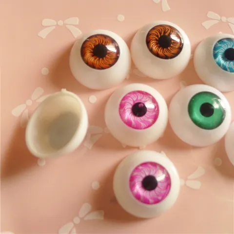 Round Realistic Doll Eyeballs Accessories Plastic Resin For DIY Craft BJD Dolls Harajuku Style Phone Case Decor