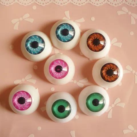Round Realistic Doll Eyeballs Accessories Plastic Resin For DIY Craft BJD Dolls Harajuku Style Phone Case Decor