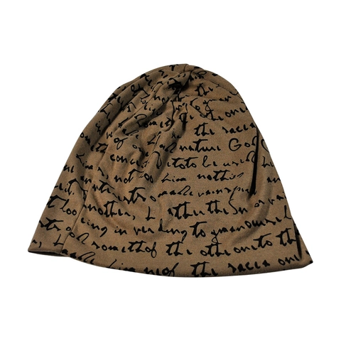 Slouchy Beanie Mütze Weiche Polyester-Baumwolle Schriftzug Druck Dünn Atmungsaktiv Hip Hop Skull Cap Für Herren Damen