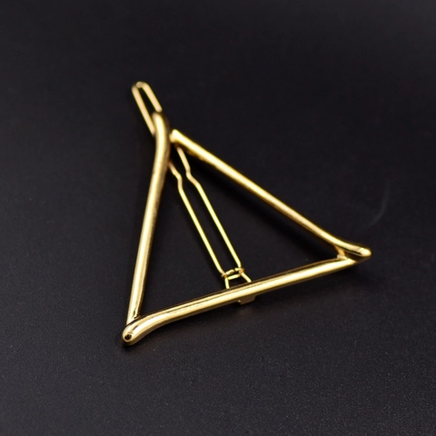 Molletta Per Capelli Geometrica Triangolo Minimalista Forcina In Lega Di Metallo Clip Laterale Per Donne