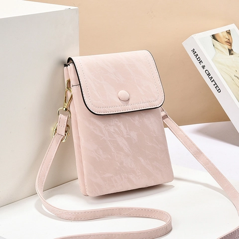 Borsa A Tracolla Per Cellulare Donna Minimalista In Pelle PU Effetto Marmo E Pieghe Piccola Borsa Quadrata Versatile