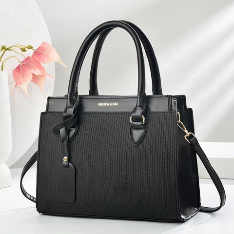 Borsa a Secchiello in Pelle PU Donna Struttura a Onde Plissettata Borsa a Mano Grande Capacità Borsa a Tracolla Versatile Stampa Fashion Bag