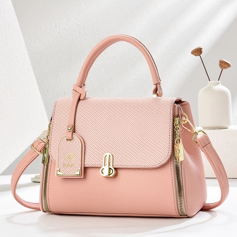 Damen Retro PU Leder Umhängetasche Geprägt Patchwork Schultertasche Schick Handtasche Modisch Lässig Pendeln Handtasche Mit Goldener Hardware Für Damen Alltag