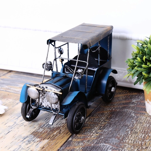 Retro Vintage Car Model Handmade Iron Metal Pickup Truck Desktop Ornament Home Decor Nostalgic Industrial Craft