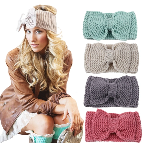 Zopfmuster Strick Stirnband Warm Winter Ohrenschützer Acht Twist Elastisches Haarband Für Frauen