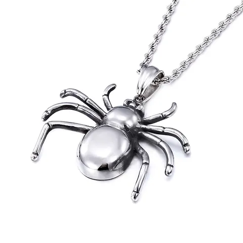 Spin Hanger Ketting 316L Roestvrij Staal Punk Gothic Hip Hop Sieraden Voor Mannen Jongens Halloween