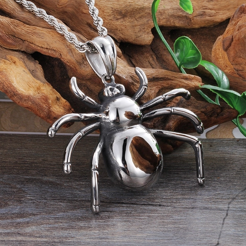 Spin Hanger Ketting 316L Roestvrij Staal Punk Gothic Hip Hop Sieraden Voor Mannen Jongens Halloween