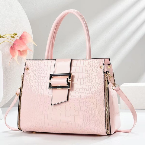 Borsa Da Donna Trama Coccodrillo Pelle Sintetica Verniciata Borsa A Tracolla Elegante Moda Versatile Tote Donna Borsa Spalla