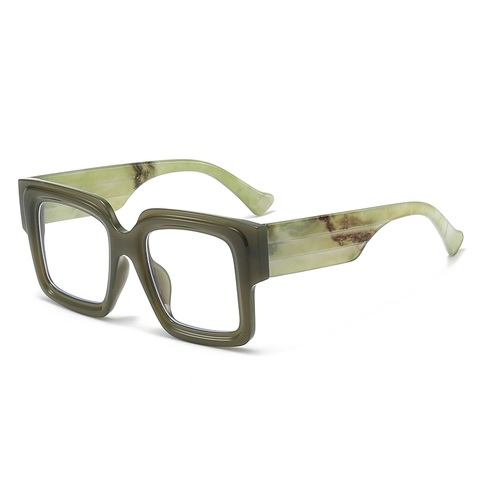 Occhiali Quadrati Oversize Anti Luce Blu Montatura PC Moda Tendenza Retro Ottica Per Uomini Donne Uso Quotidiano